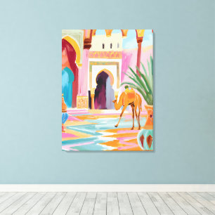 Levendige Midden-Oosterse Camel Art Print – Kleurr