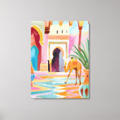 Levendige Midden-Oosterse Camel Art Print – Kleurr (Voorkant)