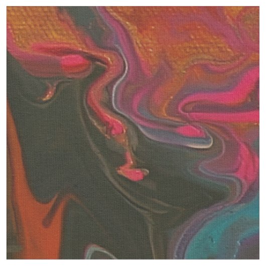Levendige Mineral Rock Flow Paint Art Stof (Close Up)
