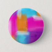 Levendige minimale Abstracte kunstwerk Button (Voorkant)