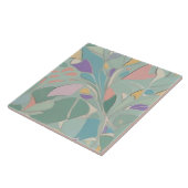 Levendige Mint Abstract Modern Pastel Kleurrijk Tegeltje (Zijkant)