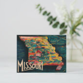Levendige Missouri Kaart Kunst (Staand voorkant)