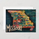 Levendige Missouri Kaart Kunst (Voorkant / Achterkant)