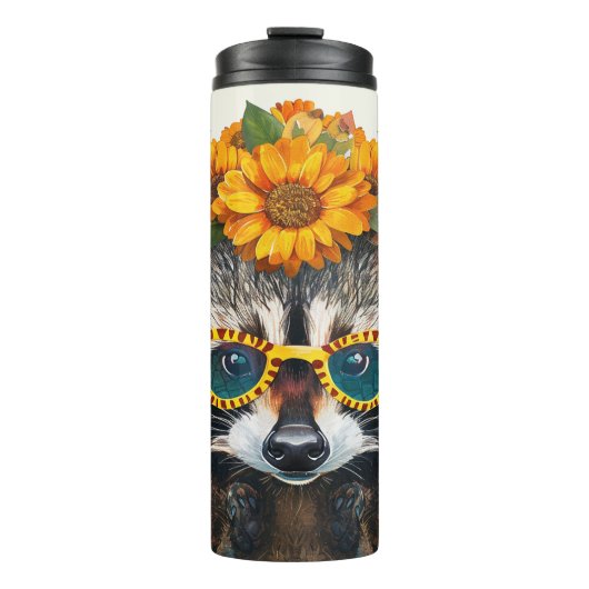 Levendige Mode, Raccon Thermosbeker (Voorkant)