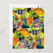 Levendige moderne dromen in de Waterverf kunst Briefkaart (Voorkant / Achterkant)