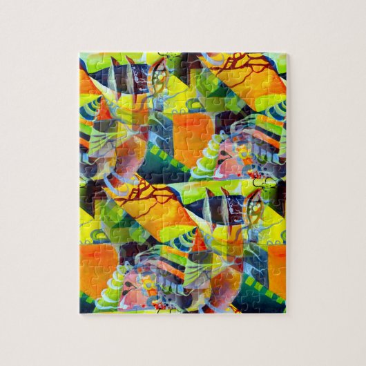 Levendige moderne dromen in de Waterverf kunst Legpuzzel (Verticaal)