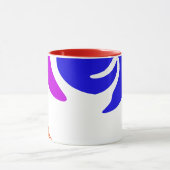 Levendige moderne Inspirerend en chique gekleurde  Mok (Midden)