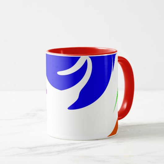 Levendige moderne Inspirerend en chique gekleurde  Mok (Voorkant rechts)