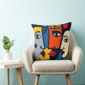 Levendige moderne kunst kussen (Stoel)