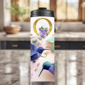 Levendige Moeder Bloemendesign Thermosbeker