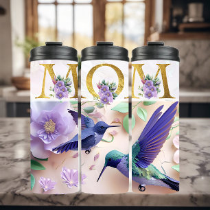 Levendige Moeder Bloemendesign Thermosbeker