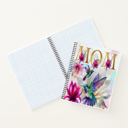 Levendige Mom Hummingbird Notitieboek (Binnen)