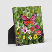 Levendige Monarch Vlinder Tuin Scene Fotoplaat (Voorkant)