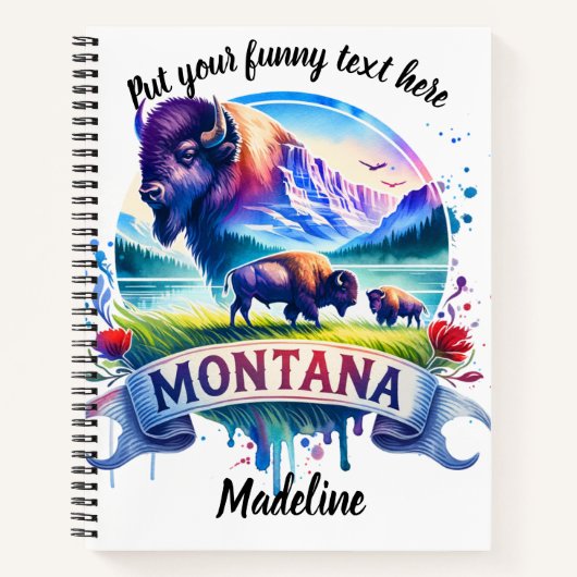 Levendige Montana's schoonheid en dieren in het wi Notitieboek (Voorkant)