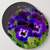 Levendige mooie Paarse papaverbloemen foto Ronde Button 6,0 Cm (Voorkant /achterkant)