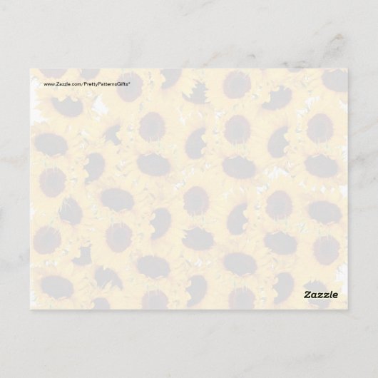 Levendige mooie zonnebloemen Natuur Floral Pattern Briefkaart (Achterkant)