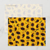 Levendige mooie zonnebloemen Natuur Florence Print Briefkaart (Voorkant / Achterkant)