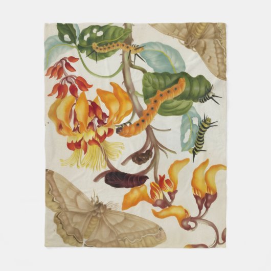 Levendige motprint fleece deken (Voorkant)