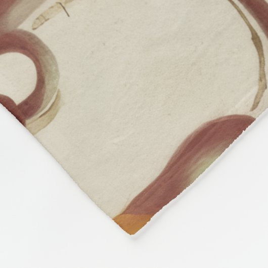 Levendige motprint fleece deken (Hoek)