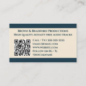 Levendige Mount Rainier Landschap Wolken Bomen QR Visitekaartje (Achterkant)