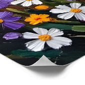 Levendige Mountain Sunrise olieverfschilderij Poster (Hoek)