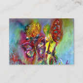 LEVENDIGE MOUSSERENDE VLINDERS IN BLAUW, paarse Visitekaartje (Achterkant)