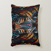 Levendige Mozaïek Zebra Accent Kussen (Voorkant(Verticaal))