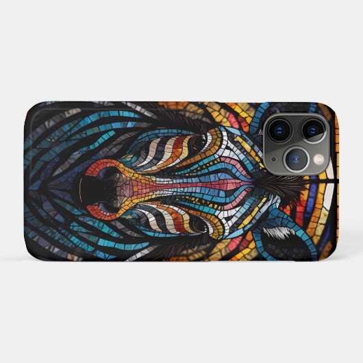Levendige Mozaïek Zebra Case-Mate iPhone Case (Achterkant (horizontaal))