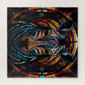 Levendige Mozaïek Zebra Legpuzzel (Horizontaal)