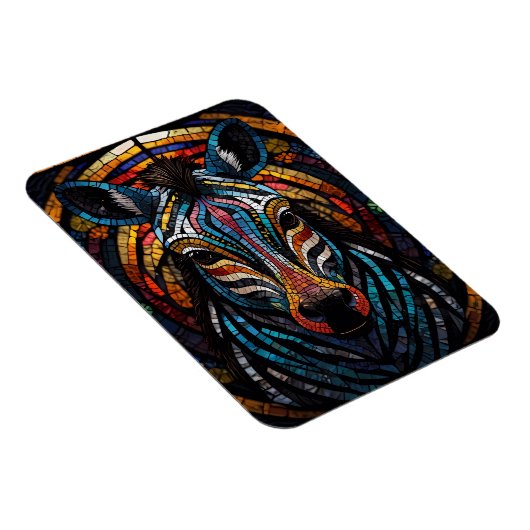 Levendige Mozaïek Zebra Magneet (Rechterzijde)