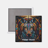 Levendige Mozaïek Zebravink Magneet (Voorkant / Achterkant)