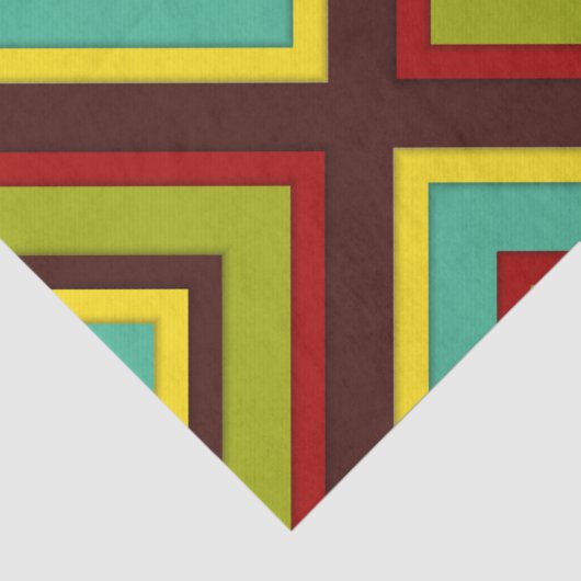 Levendige multi-gekleurde diagonale strepen geomet tissuepapier (Detail)