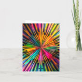 Levendige Multicolor Starburst Kaart (Achterkant)