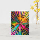 Levendige Multicolor Starburst Kaart (Gele Bloem)