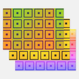 Levendige multicoWrapping Paper Flat Sheet Set van