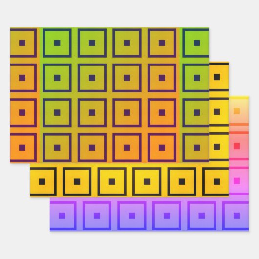 Levendige multicoWrapping Paper Flat Sheet Set van (Set)