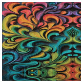 Levendige Multikleur Wervelende Kunst Stof (Close Up)