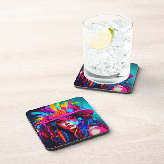 Levendige muze bier onderzetter (Rechterzijde)