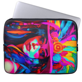 Levendige muze laptop sleeve
