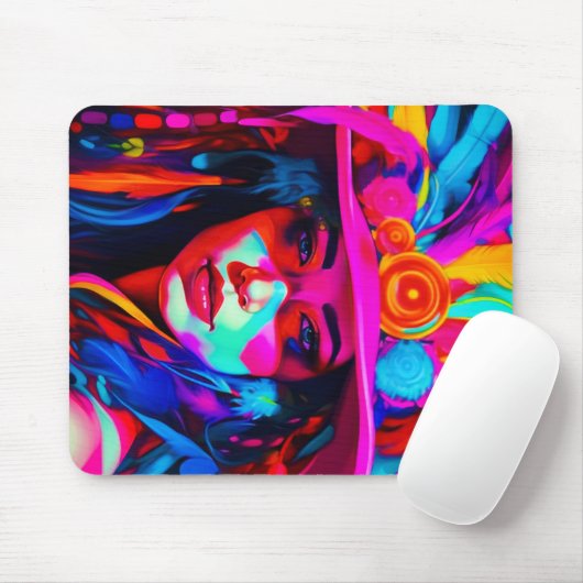 Levendige muze muismat (Met muis)