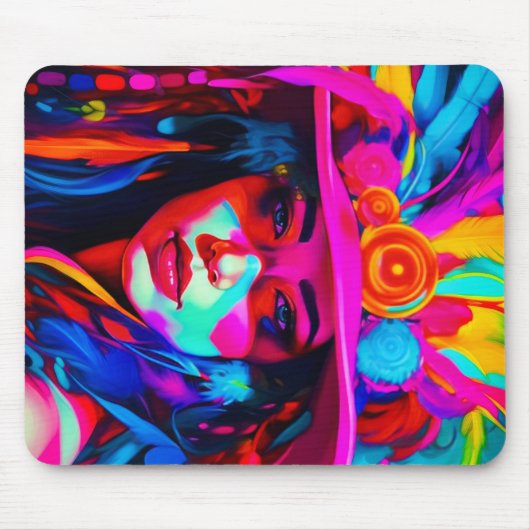 Levendige muze muismat (Voorkant)