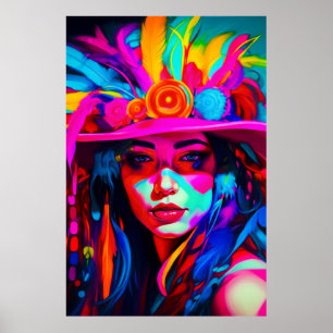 Levendige muze poster