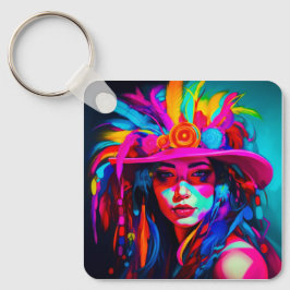 Levendige muze sleutelhanger