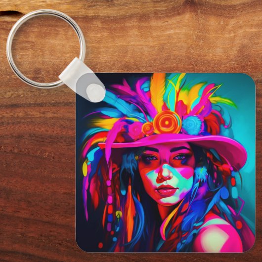 Levendige muze sleutelhanger (Voorkant)