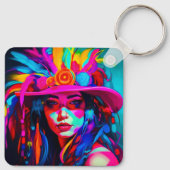 Levendige muze sleutelhanger (Achterkant)