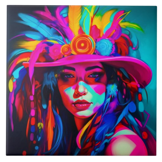 Levendige muze tegeltje (Voorkant)