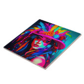 Levendige muze tegeltje (Zijkant)