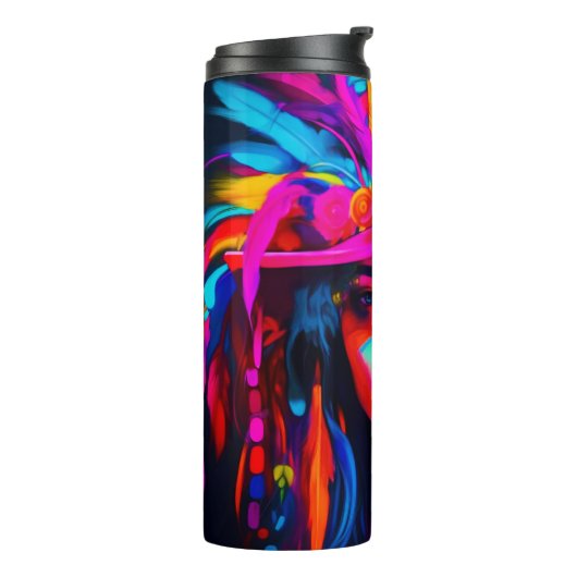 Levendige muze thermosbeker (Gedraaid links)