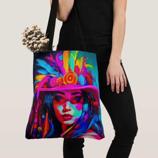 Levendige muze tote bag (Dichtbij)