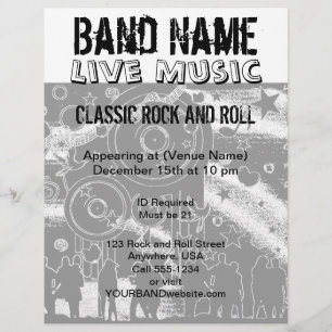 Levendige muziekconcert   Partyband Flyer